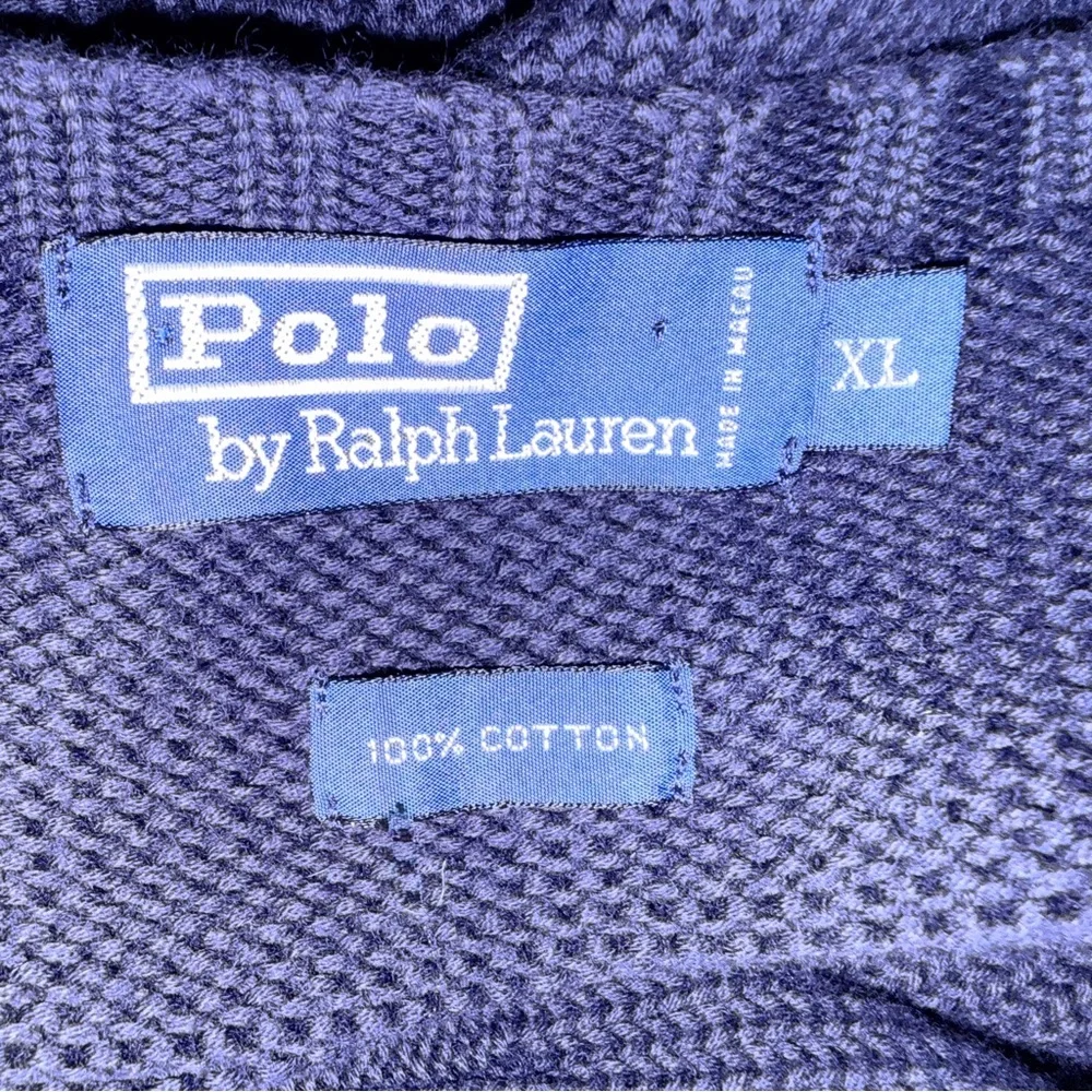 ⭐ POLO RALPH LAUREN 100% Cotton Knit Sweater Vest – Navy Blue, Red Pony –Size XL - Picture 13 of 16